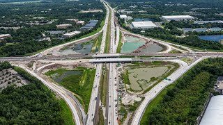 I75 Diverging Diamond Interchange DDI at SR 574 MLK Now Open [upl. by Oraneg]