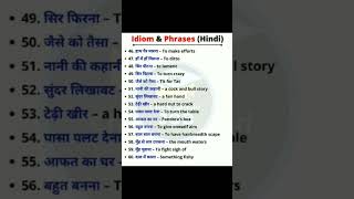 Idioms amp Phrases Hindi idioms idiomsandphrases learnenglishwithshivangienglish englishgrammar [upl. by Acemahs]