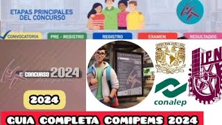 PROCEDIMIENTO para el PREREGISTRO DE COMIPEMS 2024 [upl. by Namrak]