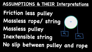 Pulley Problems  Physics Mechanics Assumptions amp their meaning [upl. by Notnel]