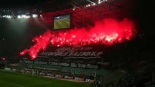 Śląsk Wrocław fans pyro show vs Górnik Zabrze Ekstraklasa [upl. by Ateikan]