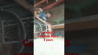 Cervical C5 complete injury motivationspinalcordinjury gymhardworkout gym [upl. by Annadiana]