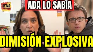 Ada Colau DIMITE tras ser ACUSADA de conocer los ABUS0S de Iñigo Errejón ¡LO SABÍA [upl. by Grange]