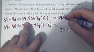 Calculate Isotopic Abundance Part 1  wwwwhitwellhighcom [upl. by Gardner]