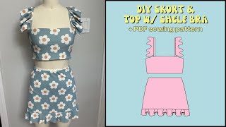 How to Sew a Swim Skort amp Top with Shelf Bra  Abby Top amp Camille Skort  Edgewater Avenue [upl. by Forsyth]