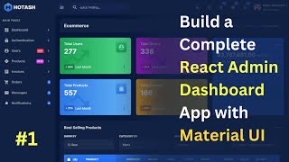 1 Build a Complete React Admin Dashboard App  React Material UI Bootstrap 4 Light amp Dark Mode 🔥 [upl. by Hareenum]