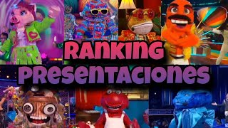 Ranking de presentaciones de ¿QUIEN ES LA MÁSCARA Tercer episodio [upl. by Rosio835]