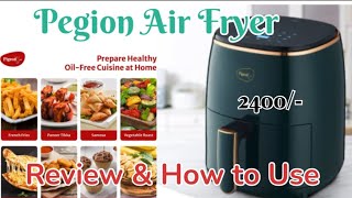 Pegion Air Fryer Unboxing amp Review  How to use Pegion air fryer  Air fryer under 2500 [upl. by Telracs]