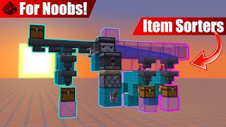 NonStackable amp Stackable Item Sorters Explained  Redstone For Noobs [upl. by Myo]