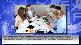 Argn0110 Desarrollo De Productos Editoriales Multimedia Online  Cursos Online [upl. by Inama]