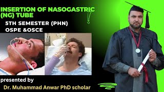 BSN KMU 5TH SEMESTER PHN OSCE OSPE INSERTION OF NASOGASTRIC NG TUBE [upl. by Yerg]