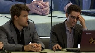 Caruana BEATS Carlsen with the black pieces Poor Endgame by Magnus Carlsen [upl. by Scrogan]