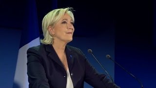 Présidentielle 2017 la déclaration de Marine Le Pen en intégralité [upl. by Swayne876]