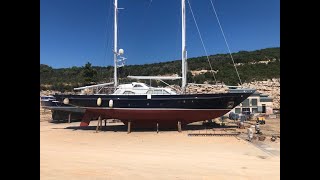 35 m MotorSailer Yacht For Sale PROJECT YACHT SOLD AS IS full walkthrough [upl. by Urion]