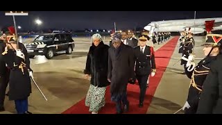 WATCH President Tinubu and firstlady Oluremi arrive in Paris on a state visit [upl. by Notnirb978]