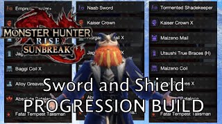 MR Sword and Shield Progression Builds  Monster Hunter Rise Sunbreak [upl. by Cohlette]