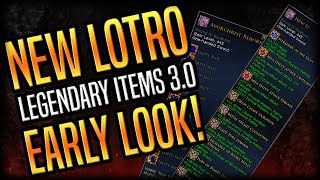 New LOTRO Legendary Items 30 Revamp [upl. by Esiled]