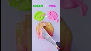 Green  Pink Color Mix ASMR  Guess the color  guessthecolor asmr [upl. by Retha600]