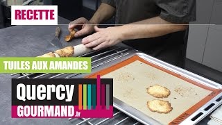 Recette Tuiles aux amandes  quercygourmandtv [upl. by Atiroc]