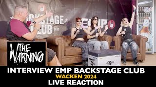 REACTION The Warning Interview EMP Backstage at Wacken 2024 [upl. by Nahgaem332]