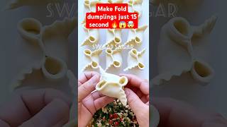 How to make fold dumplings at just 15 second 🔥😱🤯shorts easyfoodtomakeathome [upl. by Ahser62]