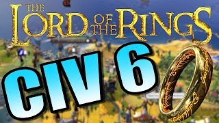 CIV 6  LORD OF THE RINGS MOD  Civilization 6 Gameplay AI Only [upl. by Letitia]