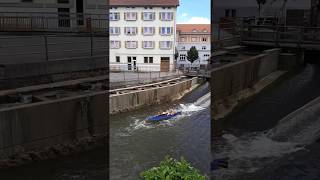 Esslingen am Neckar  Bootsrutsche mit Faltboot [upl. by Earej]