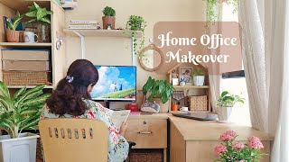 Home Office Makeover  Aesthetic Room Makeover  Daily Vlog  Decorating with Indoor Plants [upl. by Alul]