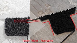 Tuto Tricot Comment monter des mailles pour les manches dun Pull Tube facile  mesures Pull Tube [upl. by Adehsor]