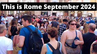 Rome Italy Heres the Situation in Rome September 2024 Rome walking tour Roma Italia Trevi Rome [upl. by Snehpets]