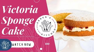 The Best Victoria Sponge Cake  How to Make a Delicious One Bowl Sponge Cake [upl. by Oreves]