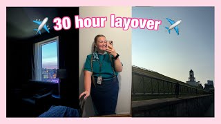 30 hour layover  flight attendant vlog [upl. by Eisenhart]