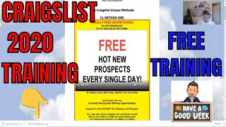 NEW CRAIGSLIST TRAINING FOR 2020  NEW CRAIGSLIST METHODS GET HUNDREDS OF LEADS DAILY WATCH THIS [upl. by Yves]