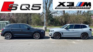 2024 BMW X3M Competition VS 2024 Audi SQ5  BEST PERFORMANCE SUV [upl. by Llenrahs]