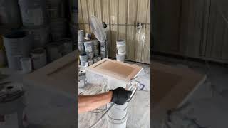 How to spray cabinet doors with an airless paint sprayer [upl. by Pinzler]