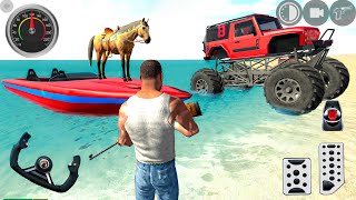 Indian Monster Truck Boat and Horse in Open City Simulator  Android Gameplay [upl. by Keldah]