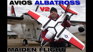 Avios Albatross HU16 V2 US RC Coast Guard Flying Boat 1620mm 637quot PNF Maiden flight [upl. by Myron]