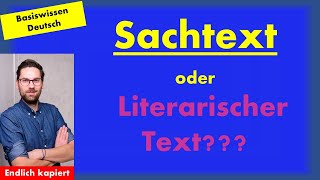 Sachtext und Literarischer Text  Textsorten im Deutschunterricht [upl. by Darlleen]