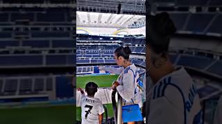 Georgina Rodriguez visiting the great Bernabeu shorts cr fashion georgina [upl. by Lleksah]