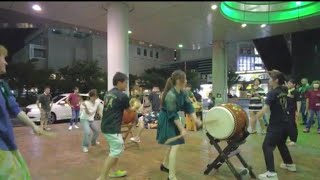 小倉祇園太鼓 練習風景の散歩 Fukuoka Kitakyushu City Evening Walking Tour 237 [upl. by Ahsotan]