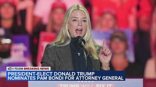 Donald Trump announces Pam Bondi is his new attorney general pick after Matt Gaetz withdraws [upl. by Atirat908]