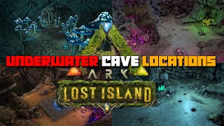 ARK Lost Island  All 5 Underwater Cave Locations  Updated GPS Coordinates [upl. by Ditmore]