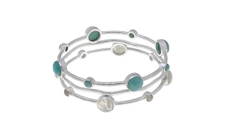 Kanupriya Amazonite and Moonstone 3piece Bracelet Set [upl. by Dimah]