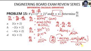 Engineering Board Exam Review Series  DERIVATIVES Differential Calculus [upl. by Rossi244]