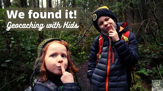 We Found it Geocaching with Kids  Wild Tales ofSeattle Family Vlogs [upl. by Puna]