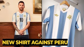 MESSI will wear a commemorative shirt when Argentina facing Peru to celebrates 50 years with Adidas [upl. by Attaymik]