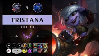 Tristana Mid vs Aurelion Sol  KR Master Patch 1410 [upl. by Eirallam]