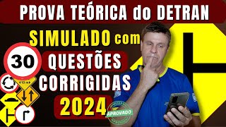 EXAME do DETRAN 2024 SIMULADO da PROVA de LEGISLAÇÃO do DETRAN 2024 PERGUNTAS do TESTE TEÓRICO [upl. by Benildis]