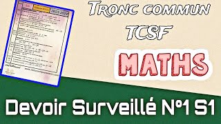 Contrôle N 1 1er Semestre Tronc commun Biof Maths TCSF Mathématiques Les Ensembles Exemple 3 [upl. by Emmery]