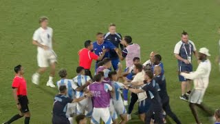 Argentina vs France Highlights Mens Quarter Final Olympic Paris 2024 Big Fight after match video [upl. by Albion944]